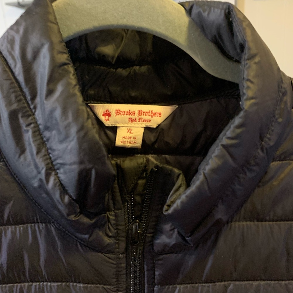 Brooks Brothers black down vest. XL. Like new condition